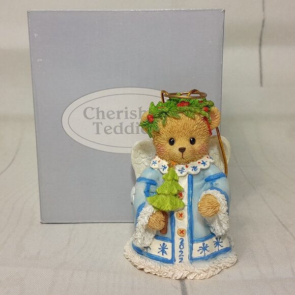 Cherished Teddies 2022 Annual Angel Bear Ornament Bell Christmas 135571 - Picture 1 of 12